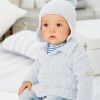 Baby Book 8 White Striped Helmet, Little Cable Coat