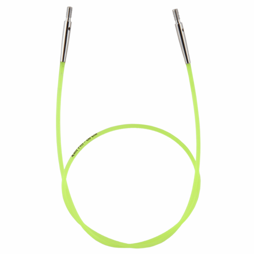 KnitPro Interchangeable Circular Needle Cable: Colour Coded: Neon Green: 35cm (KP10633)