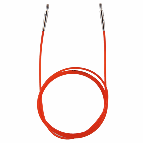 KnitPro Interchangeable Circular Needle Cable: Colour Coded: Red: 76cm (KP10635)