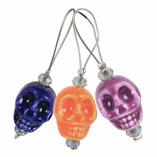 KnitPro Zooni: Bead Stitch Markers: Skull Candy: 12pk (KP11253)