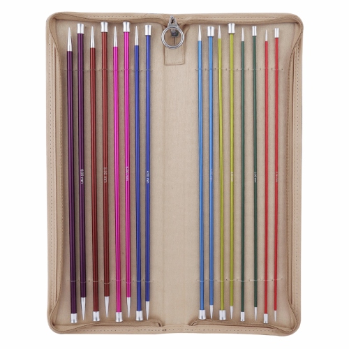 KnitPro Zing: Knitting Pins: Single-Ended: Set: 30cm (KP47406) - Case open