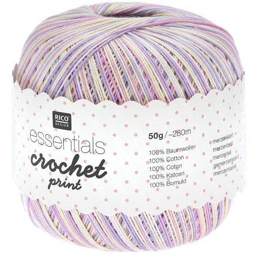 Rico Essentials Crochet Print - Pink/Yellow Mix (001)