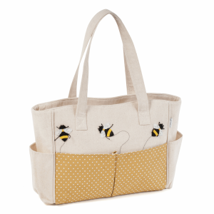 Applique Linen Bee Bag