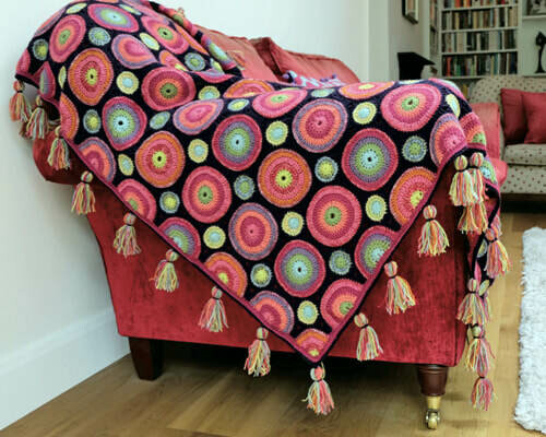 Stylecraft Pattern - Jane Crowfoot Magic Circles Crochet Blanket - 2
