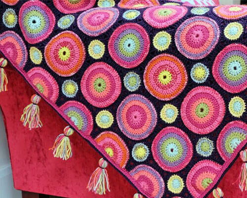 Stylecraft Pattern - Jane Crowfoot Magic Circles Crochet Blanket - 3