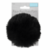 Trimits Faux Fur 11cm Pom Pom - Black