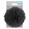 Trimits Faux Fur 11cm Pom Pom - Grey