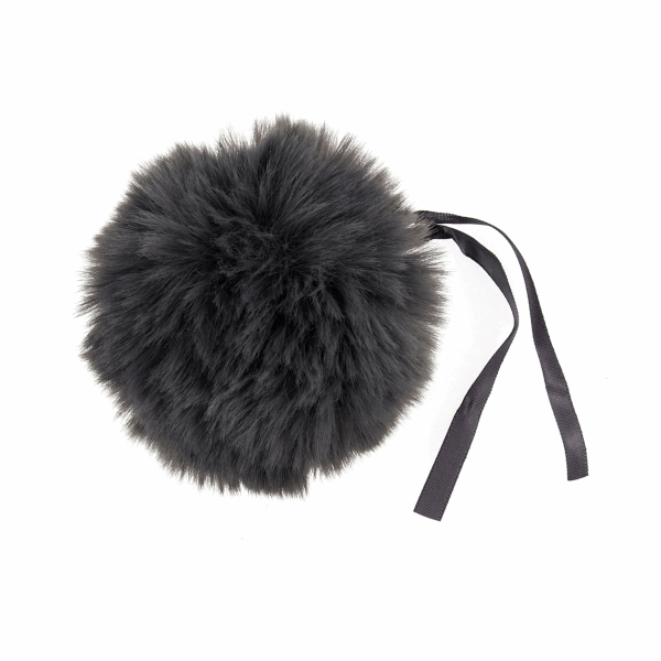 Trimits Faux Fur 11cm Pom Pom - Grey pic 2