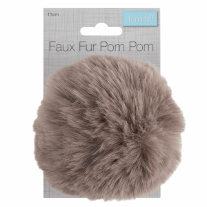 Trimits Faux Fur 11cm Pom Pom - Mink