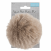 Trimits Faux Fur 11cm Pom Pom - Natural