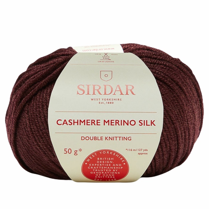 Sirdar Cashmere Merino Silk DK - Vintage Burgundy (0412)