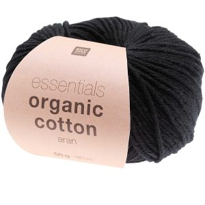 Rico Essentials Organic Cotton Aran - Black (020)