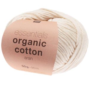 Rico Essentials Organic Cotton Aran - Cream (002)