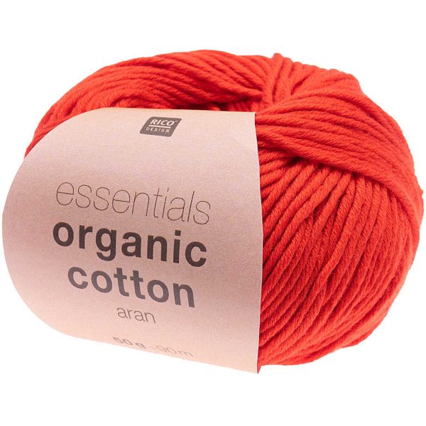 Rico Essentials Organic Cotton Aran - Red (010)