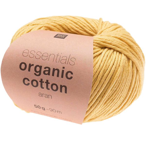 Rico Essentials Organic Cotton Aran - Yellow (003)