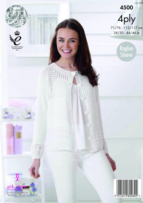 King Cole Pattern 4500 - Sweater and Cardigan in 4 Ply - 2