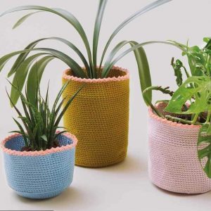 Rico Crochet Plant Pot Pattern 1102