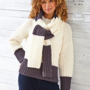 King Cole Pattern 5895 - Sweaters and Scarf