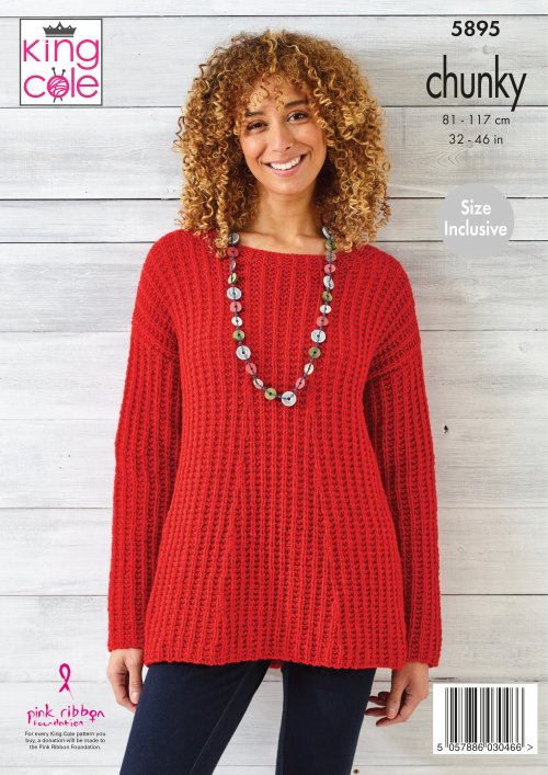 King Cole Pattern 5895 - Sweaters and Scarf