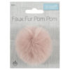Trimits Faux Fur Pom Pom - Light Pink (6cm)