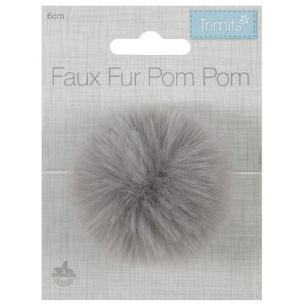 Trimits Faux Fur Pom Pom - Mink (6cm)