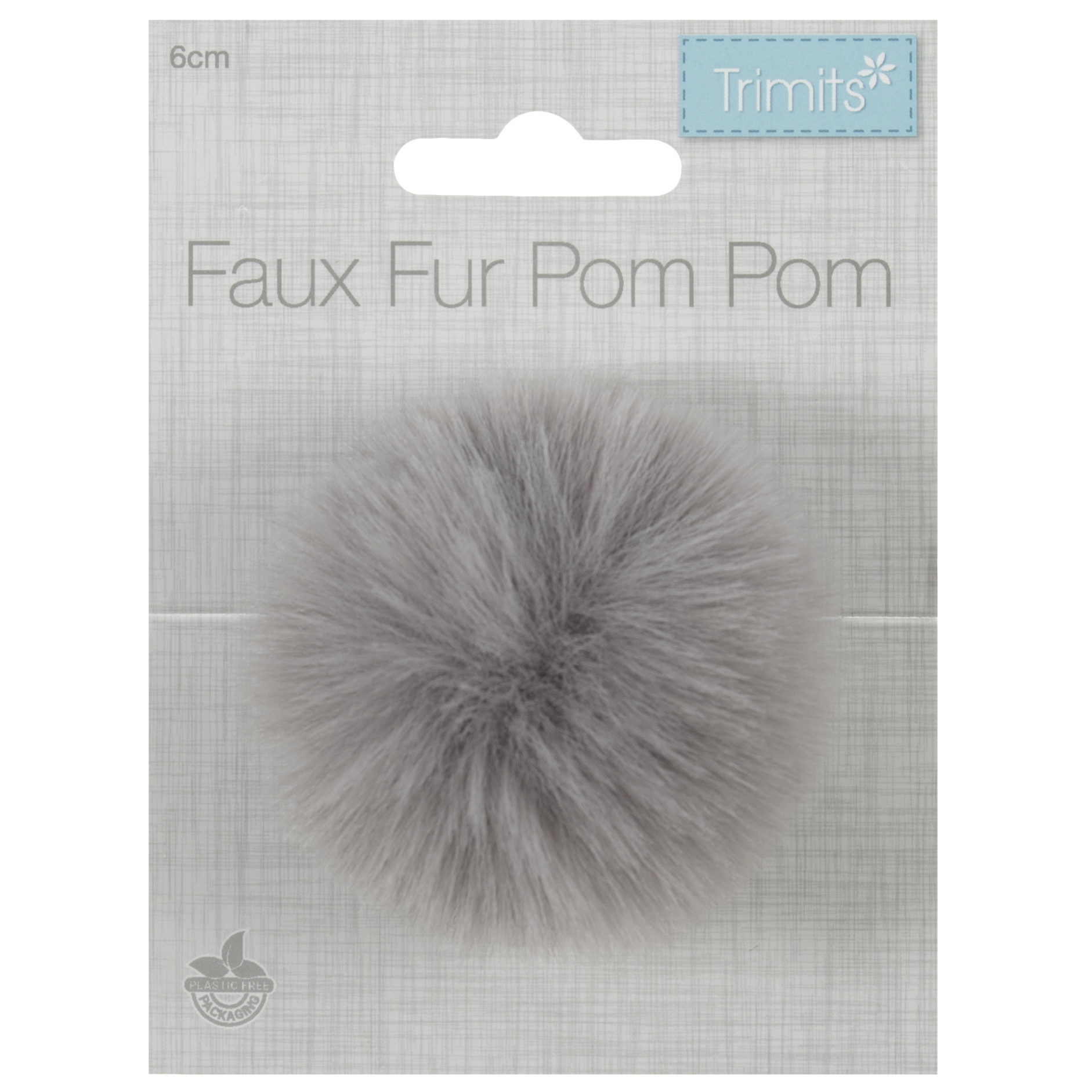 Trimits Faux Fur Pom Pom - Mink (6cm)