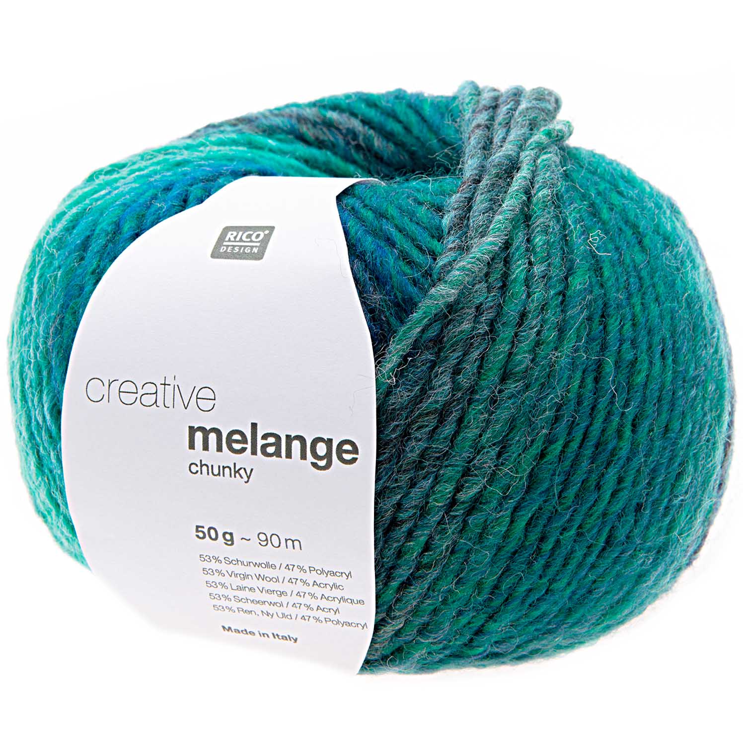 RICO Creative Melange Chunky - Blue Green (058)