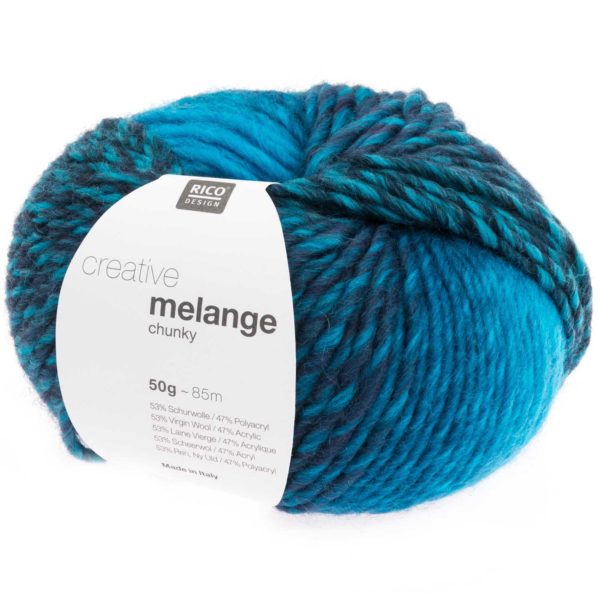 RICO Creative Melange Chunky - Turquoise Blue (010)