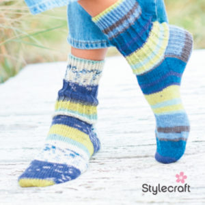 Stylecraft Head Over Heels - Twisted Rib Socks - Free Pattern Download