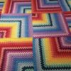 Multicolour Mitred Granny Square Blanket