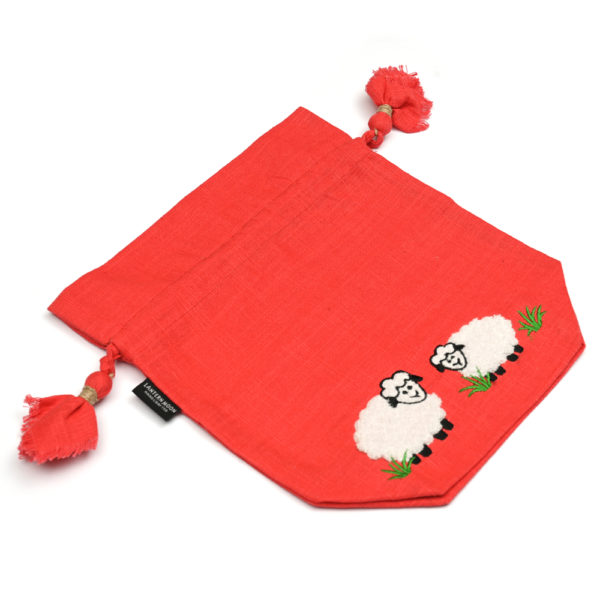 Lantern Moon - Red Sheep Meadow Drawstring Bag
