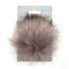 11cm faux fur pom pom - pink with darker tips. Tie on with ribbon.