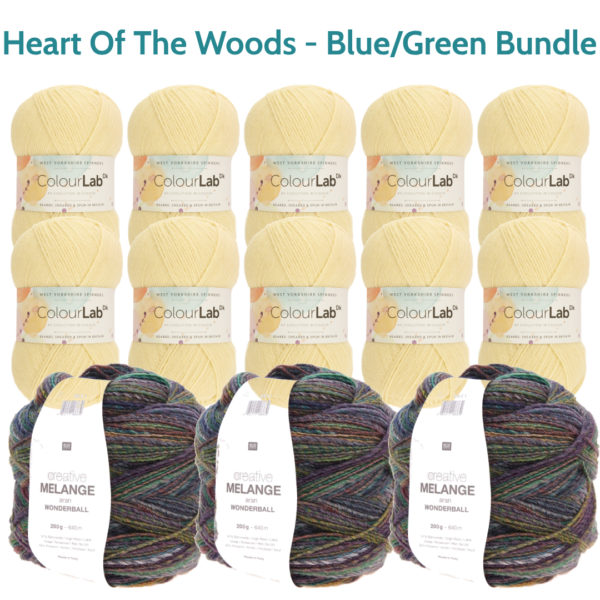 Heart Of The Woods Yarn Pack - Blue/Green Colourway