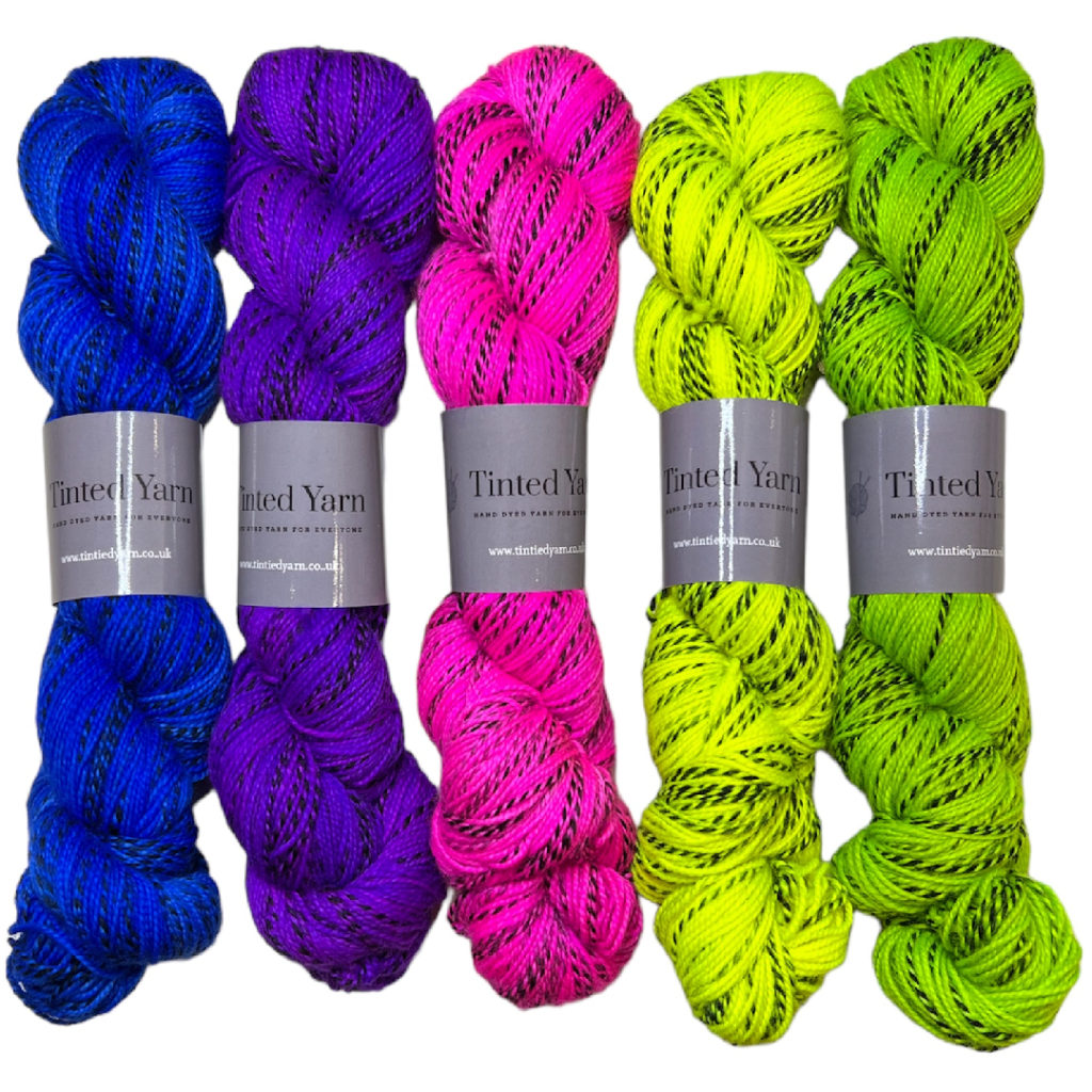 Tinted Yarn Neon Zebra 4 Ply Collection