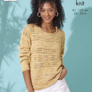 King Cole 6127 - Sweater & Top in Linendale Reflections DK