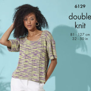 King Cole 6129 - Tops in Linendale Reflections DK