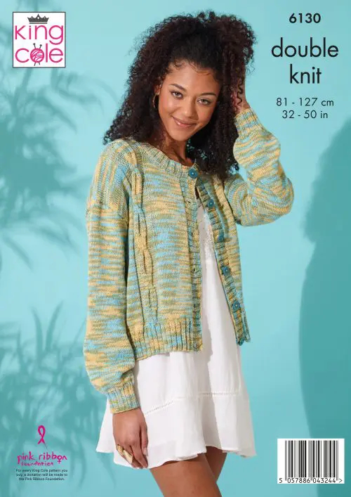 King Cole 6130 - Cardigans in Linendale Reflections DK