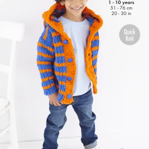 King Cole 6230 - Cardigan and Hoodie in Toastie