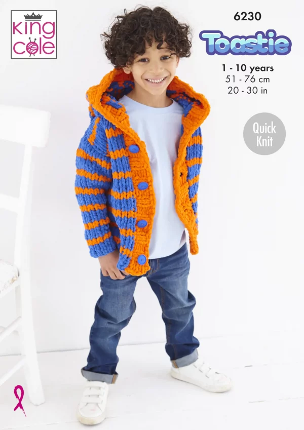 King Cole 6230 - Cardigan and Hoodie in Toastie