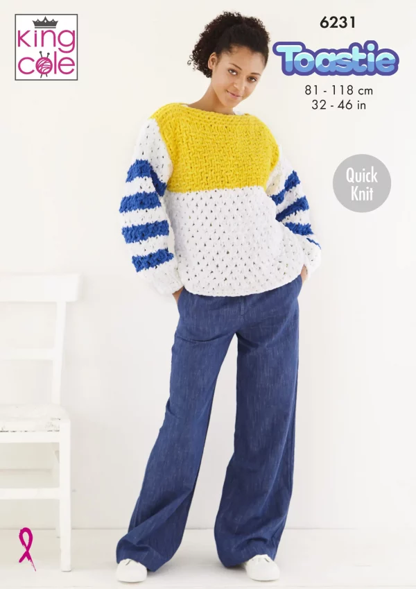 King Cole 6231 - Sweater and Cardigan in Toastie