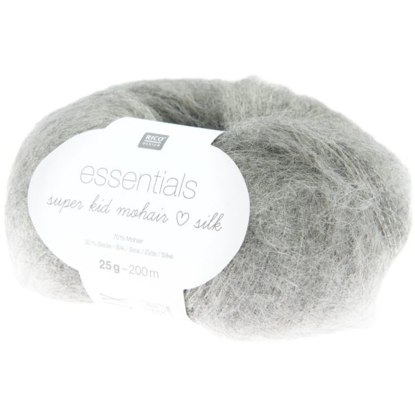 Rico Essentials Super Kid Mohair Loves Silk - Light Grey Melange (030)