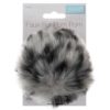 Trimits Faux Fur Pom Pom - Grey Leopard (11cm)