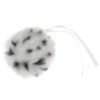 Trimits Faux Fur Pom Pom - White Spot (11cm)