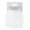 Trimits Faux Fur Pom Pom - White Glitter (11cm)