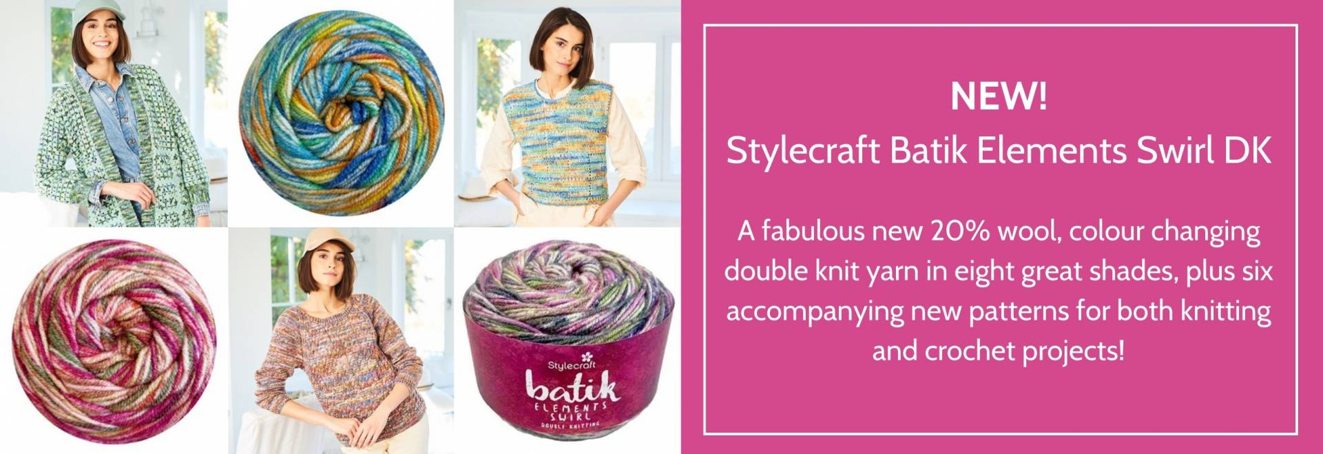 Stylecraft Batik Elements Swirl DK Homepage Banner